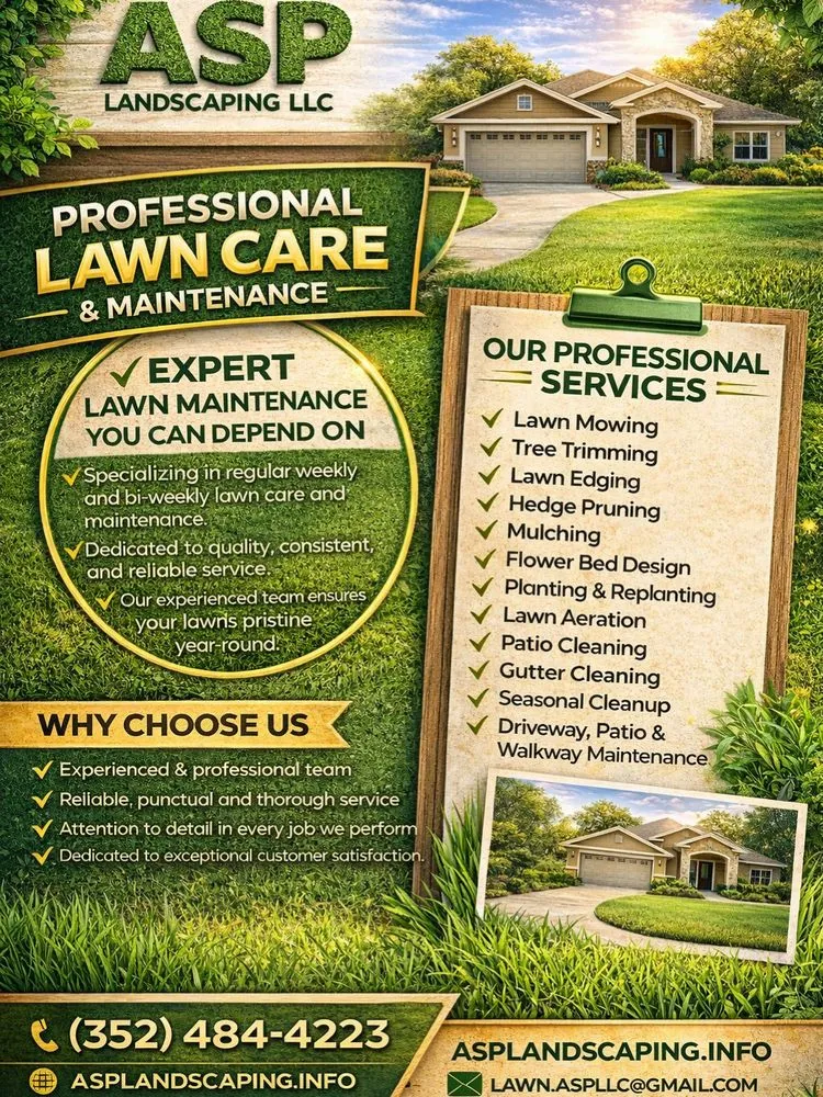 Professional landscape design in Summerfield, FL by ASP Landscaping