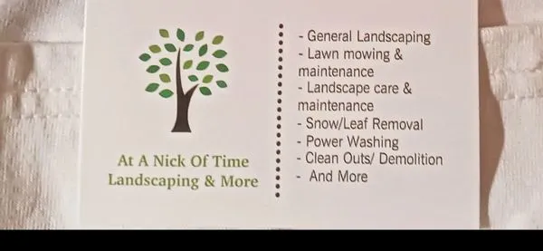 At A Nick Of Time Landscaping Logo