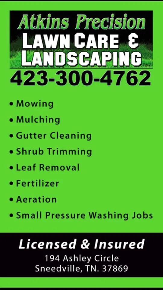 Trusted lawn mowing service in Sneedville, TN - Atkins Precision Lawn Care and Landscaping