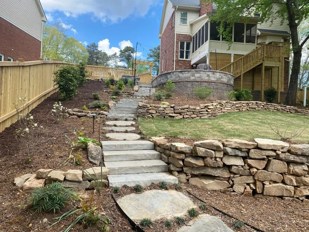 Custom landscape installation in Snellville, GA - ATL Irrigation and Landscape