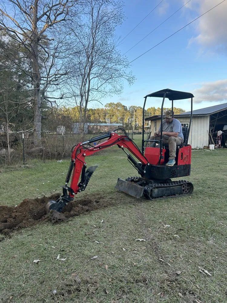 Custom landscape installation in Purvis, MS by Aultmans Digging And Cleanup