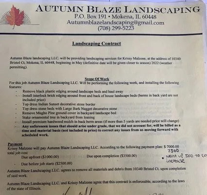 Autumn Blaze Landscaping Logo