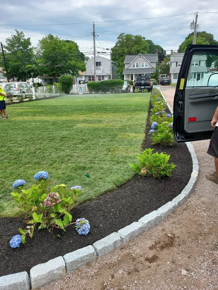 Local landscape installation in East haven, CT by AV Landscaping & Stone