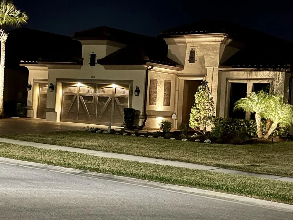 Custom garden landscaping for outdoor upgrades in New Port Richey, FL by Avanti Outdoor Lighting
