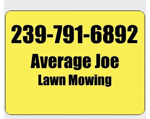 Average Joe Lawn Mowing Logo