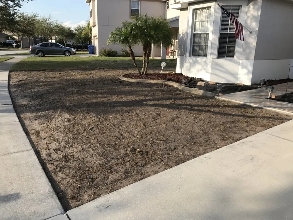 Custom residential landscaping with custom design in Wimauma, FL by A&W Professional Services