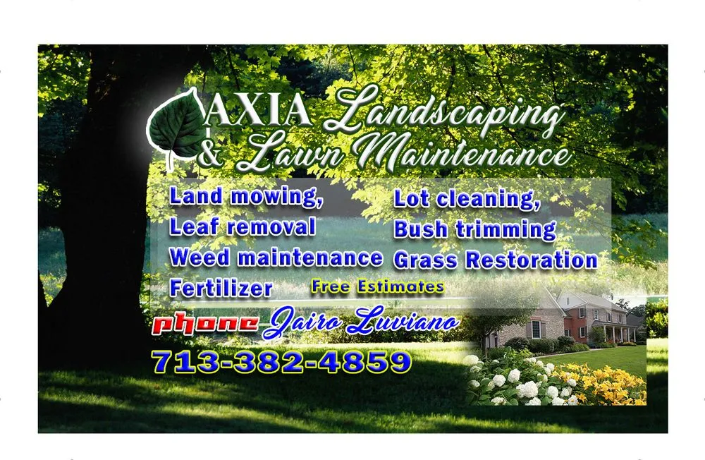 Trusted yard cleanup service with custom design in Houston, TX by AXIA Landscaping & Lawn Maintenance
