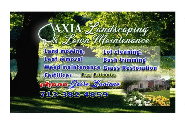 AXIA Landscaping & Lawn Maintenance Logo
