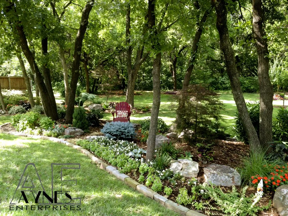 Trusted garden landscaping with custom design in Edmond, OK by Aynes Enterprises