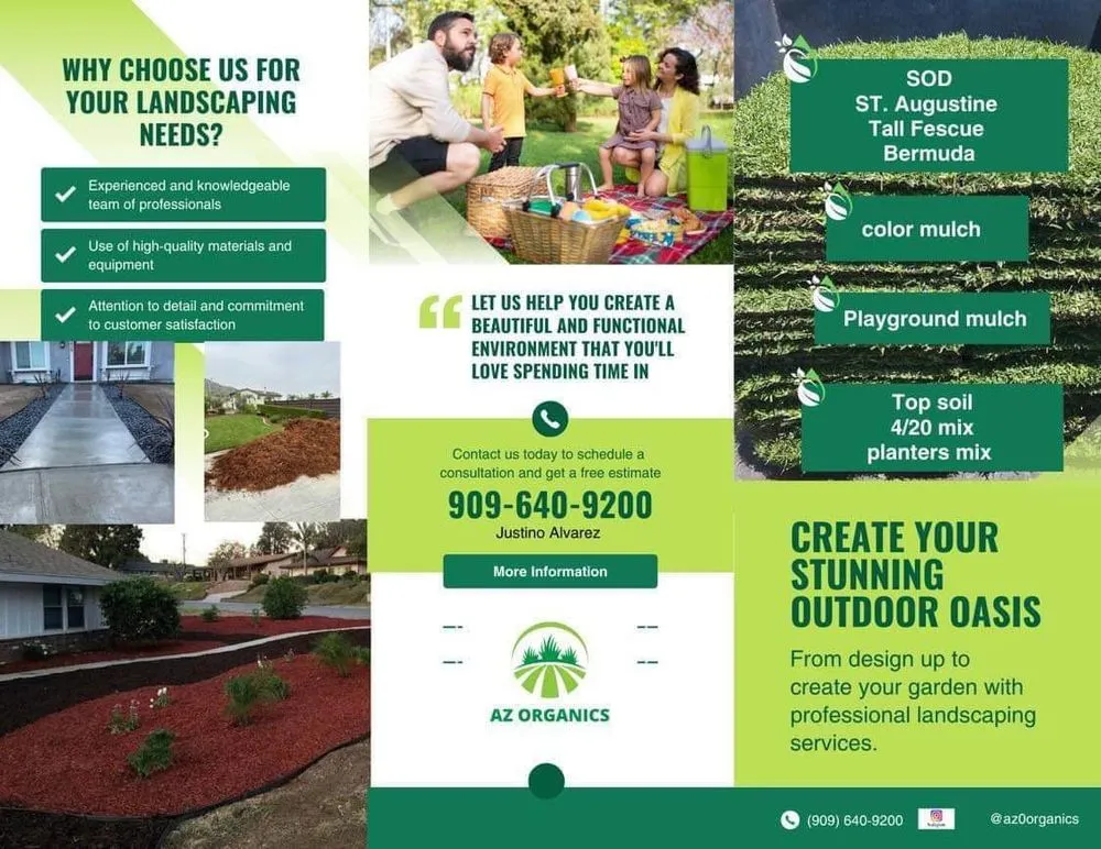 Custom landscape design experts serving Ontario, CA - Az Organics