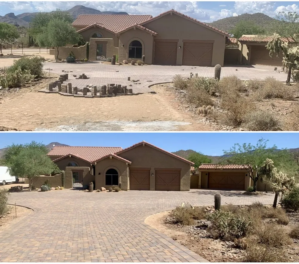Local landscape installation in Carefree, AZ by AZ Pavers