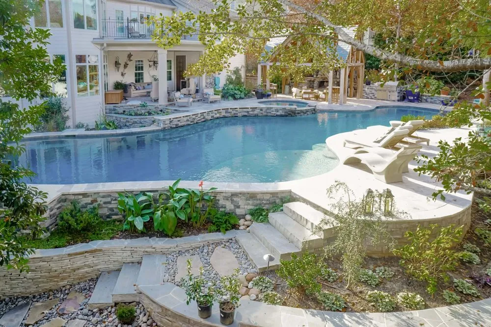 Affordable garden landscaping in Wake Forest, NC by Azalea Pools and Outdoor Living