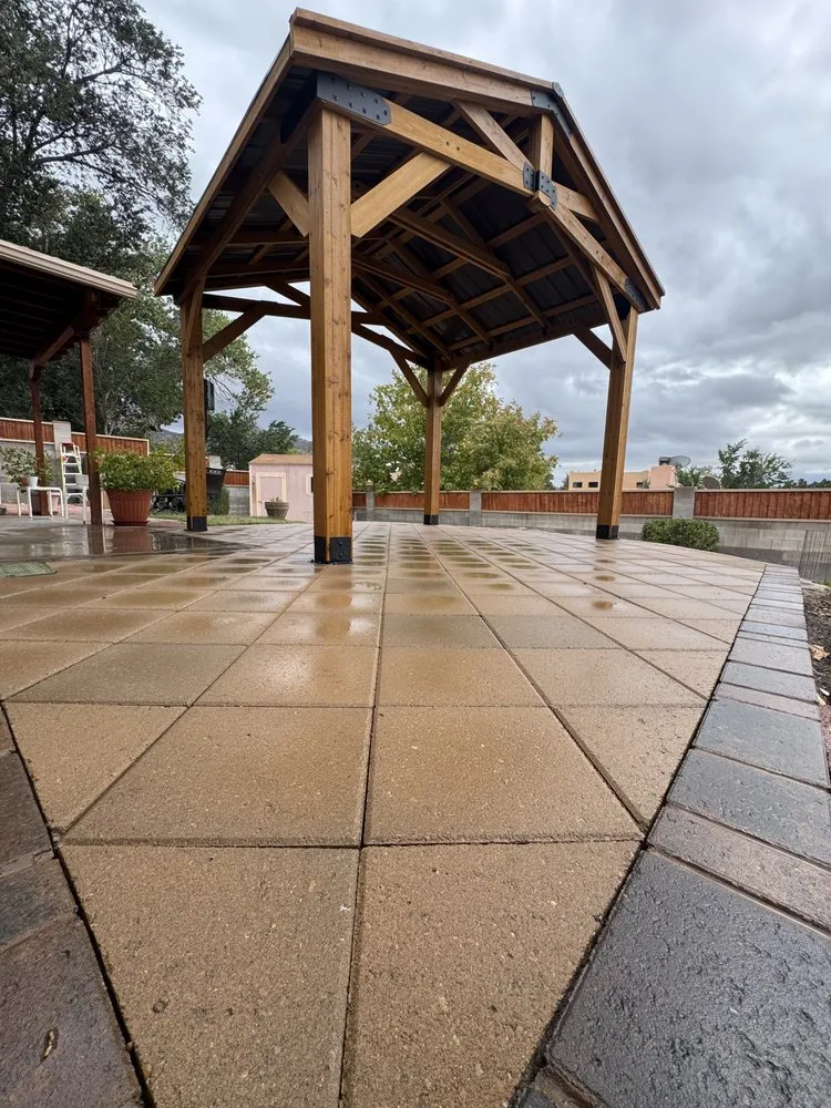 Custom landscape installation with custom design across Albuquerque, NM - AZR Landscape & Construction