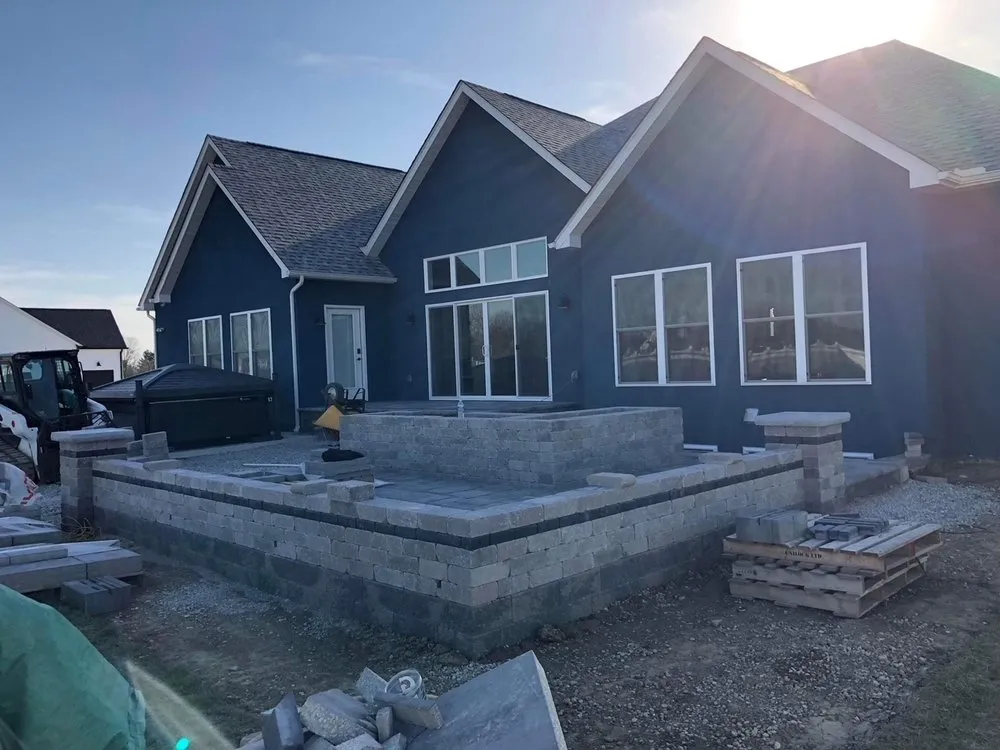 Professional garden landscaping for residential properties in Dublin, OH by Aztec Landscaping