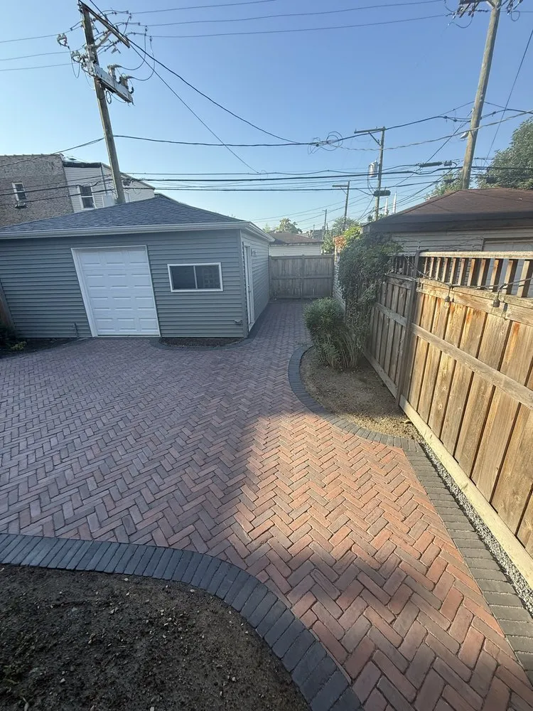Custom residential landscaping in Chicago, IL - Aztec Stone Design Brick Paving