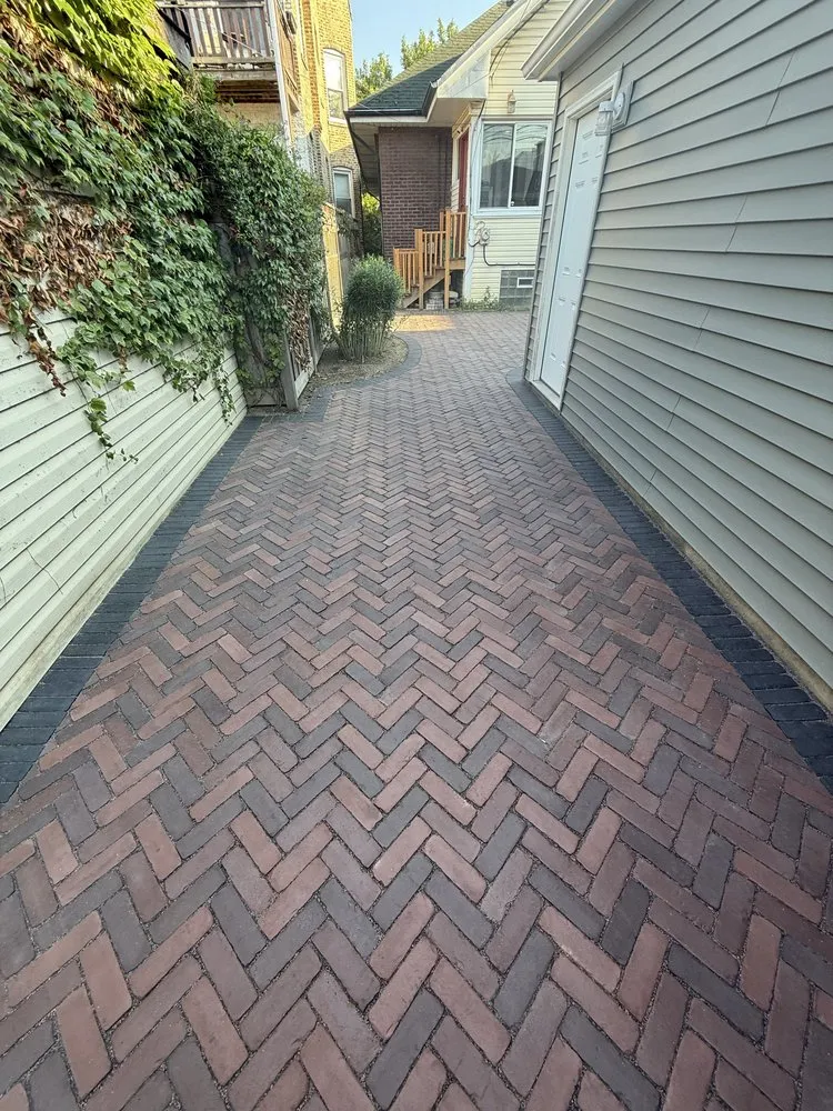 Expert landscaping services with custom design across Chicago, IL - Aztec Stone Design Brick Paving