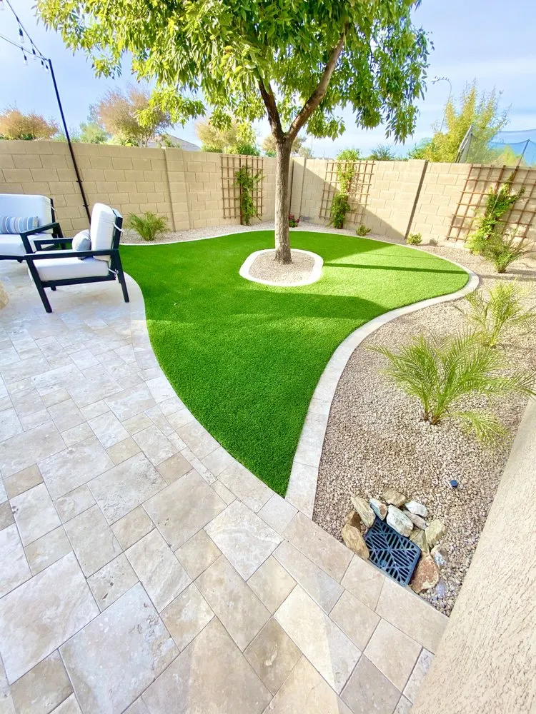Custom landscape installation in Gilbert, AZ - Azul Design & Landscape