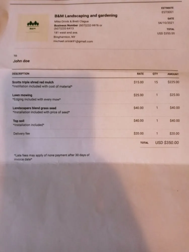 Top-rated lawn mowing service in Binghamton, NY - B & M Landscaping & Gardening