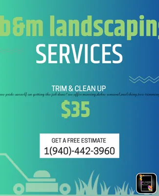 B & M Landscaping Services Logo