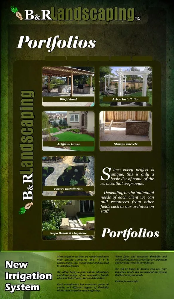 Custom landscape installation in Manteca, CA by B & R Landscaping