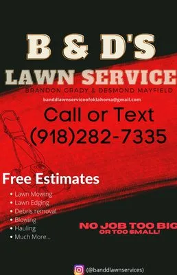 B and D Lawn Services Logo