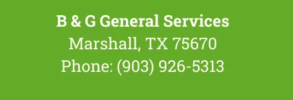 Affordable landscaping services in Marshall, TX - B and G General Services