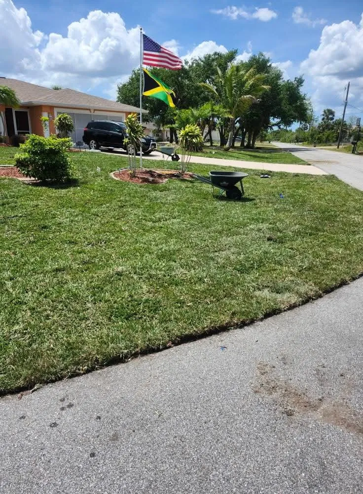 Custom outdoor landscaping for homes in Nocatee, FL by B E Landscape Service