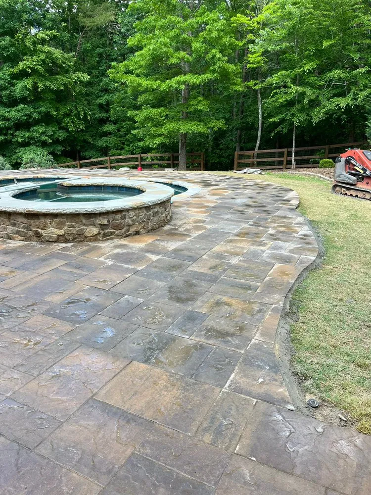 Professional outdoor landscaping in Denver, NC by B K Quality Lawn Care