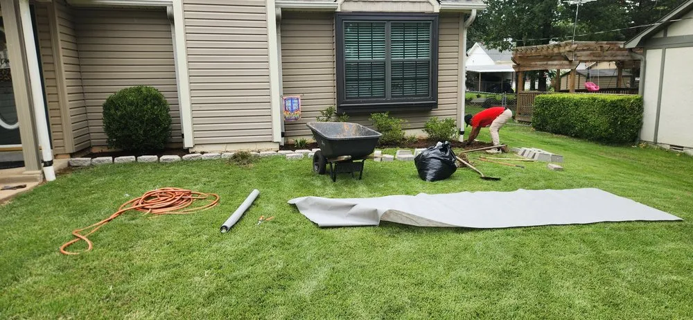 Custom garden landscaping in Sherwood, AR by B Martin Lawncare & Landscape