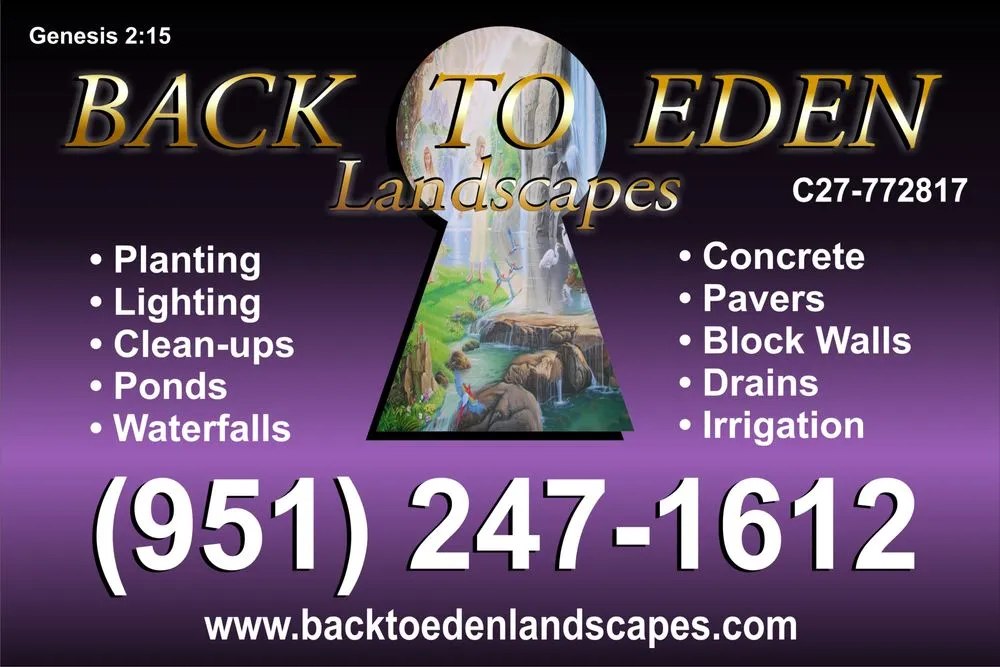 Custom landscape design in Moreno Valley, CA - Back To Eden Landscapes
