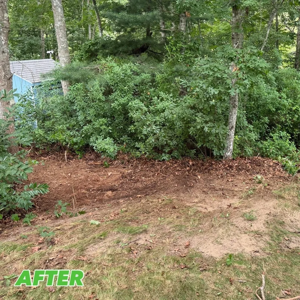 Custom outdoor landscaping in Mashpee, MA by Backyard Boys Landscaping
