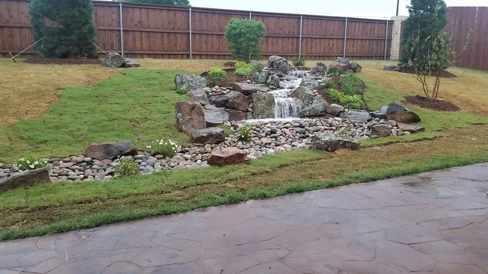 Affordable landscape installation in Aubrey, TX by Backyard Concepts