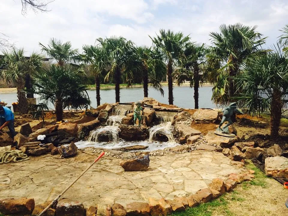 Professional residential landscaping in Aubrey, TX by Backyard Concepts