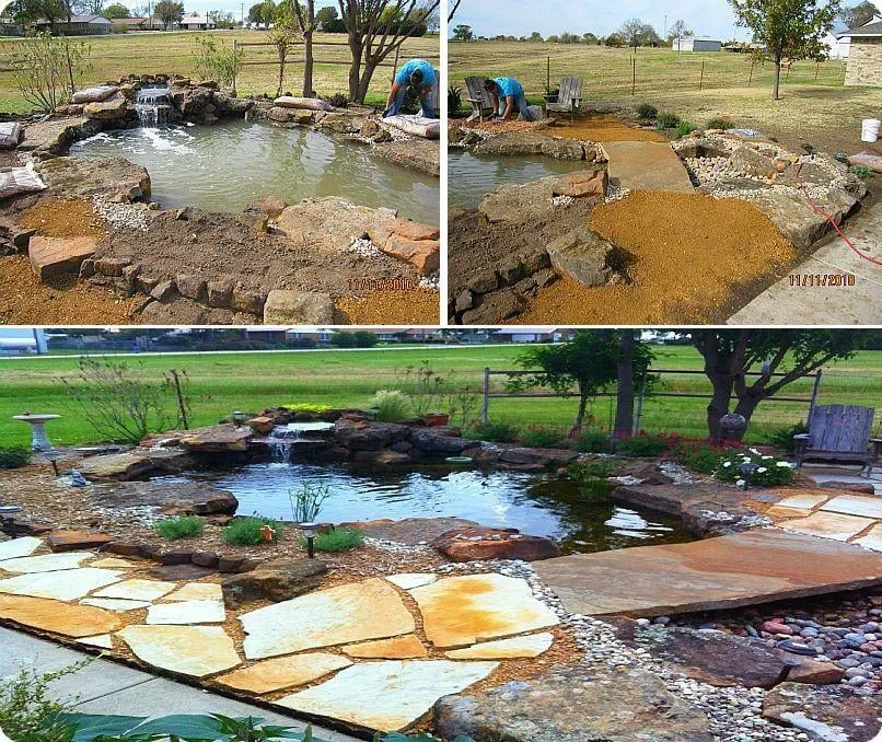 Professional yard maintenance in Aubrey, TX by Backyard Concepts