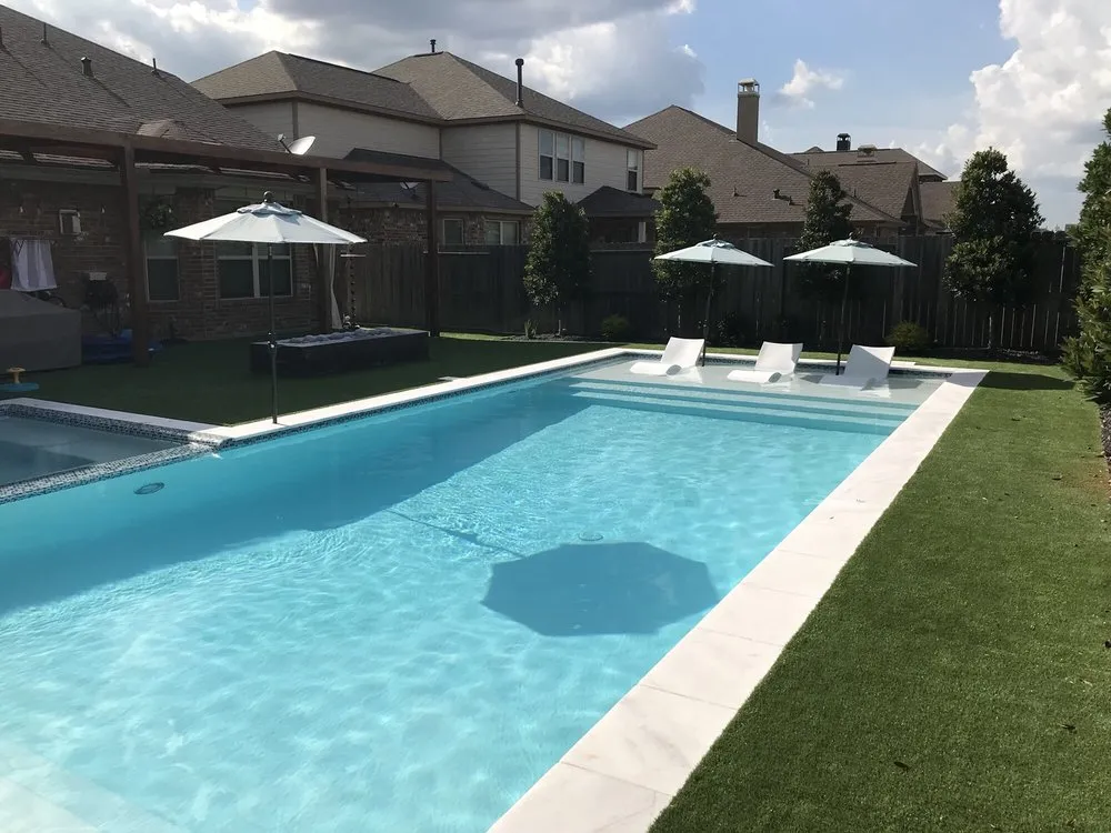 Professional landscape installation in Cypress, TX by Backyard Luxuries