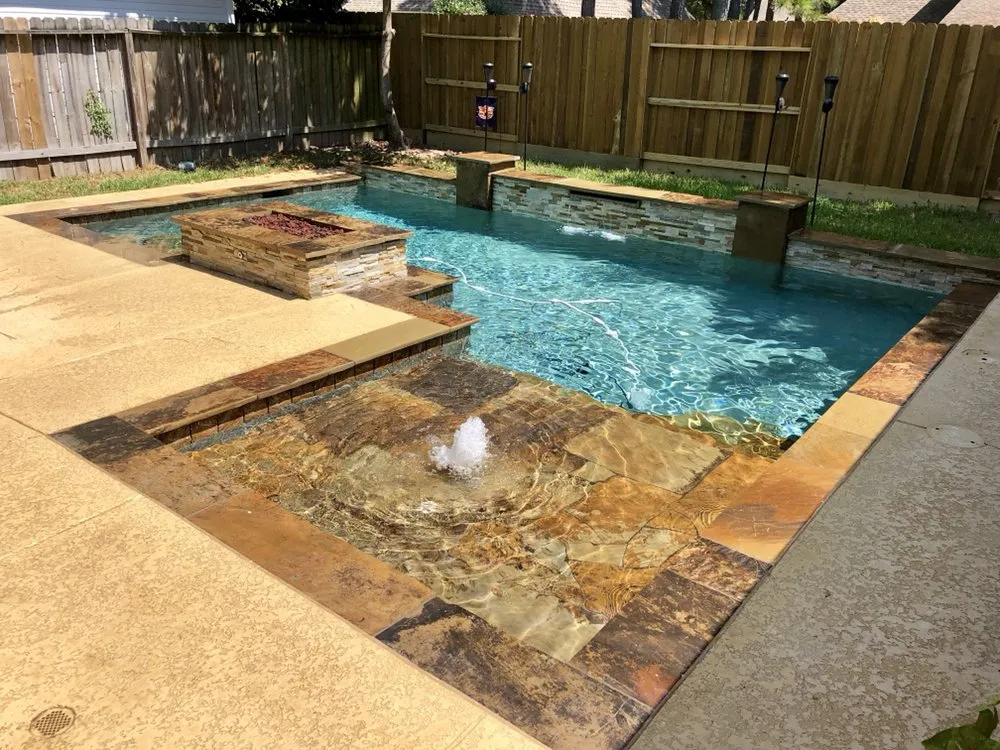 Top-rated landscape installation with custom design in Cypress, TX by Backyard Luxuries