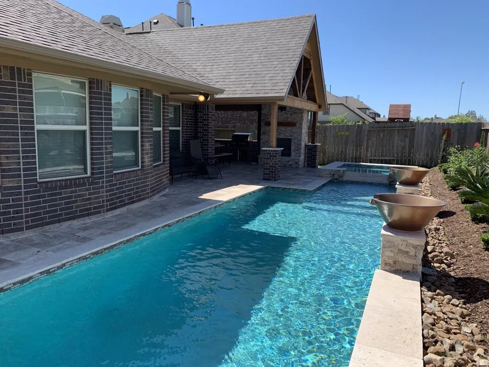 Custom landscape installation in Cypress, TX - Backyard Luxuries