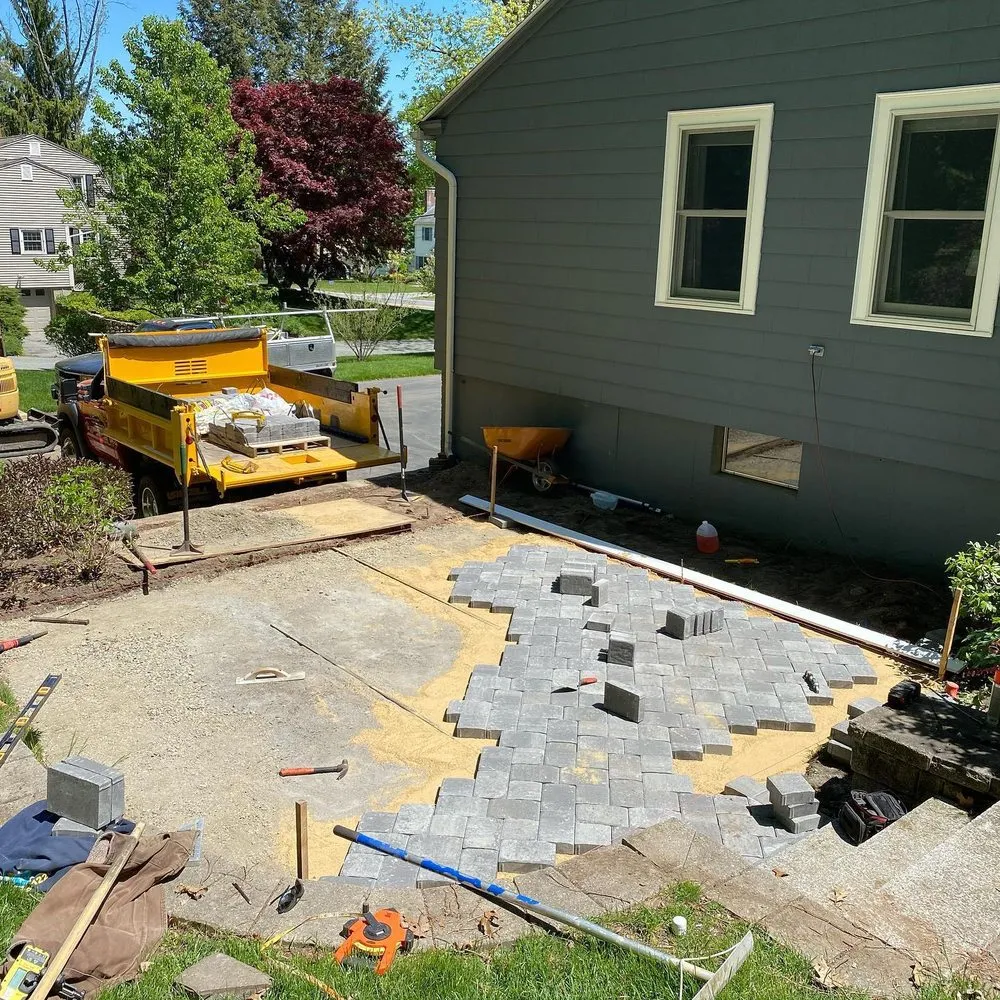 Custom outdoor landscaping in Andover, MA by Backyard Solutions