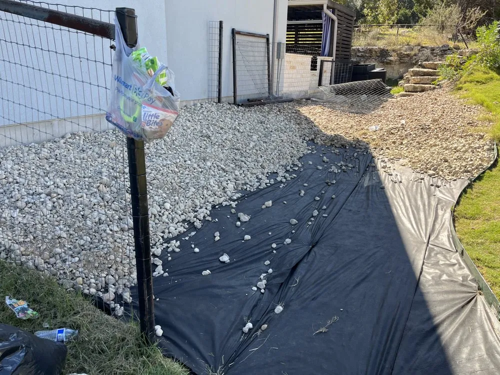 Custom yard cleanup service in Bulverde, TX by Bad Axe Landscaping