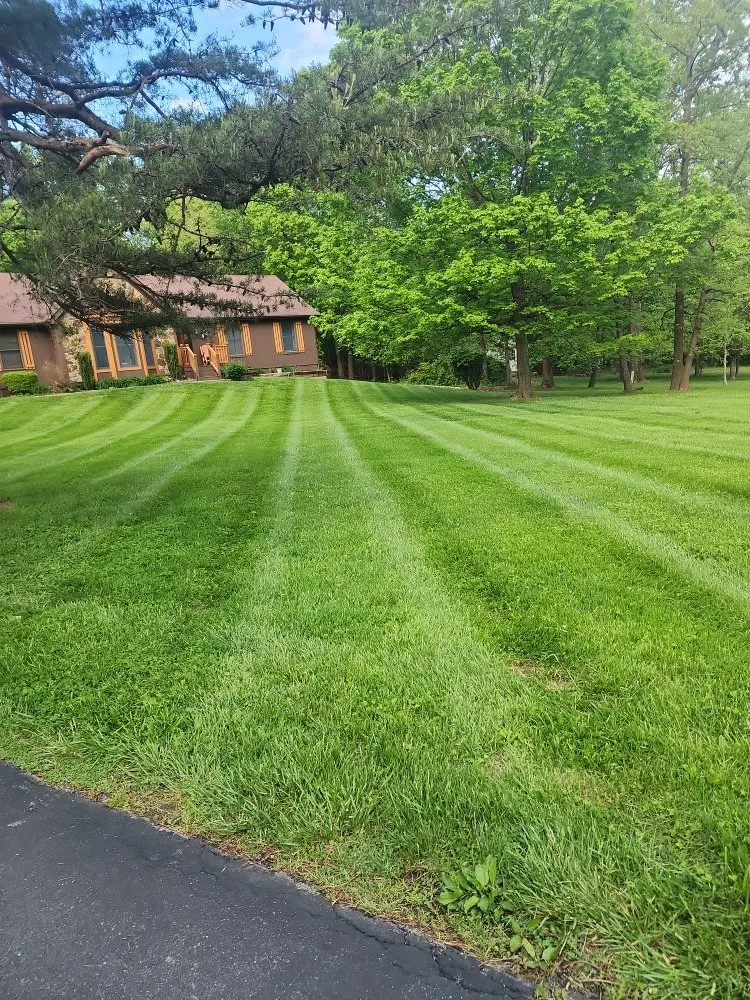 Custom outdoor landscaping near you in New Salisbury, IN by Bad Dad Lawncare