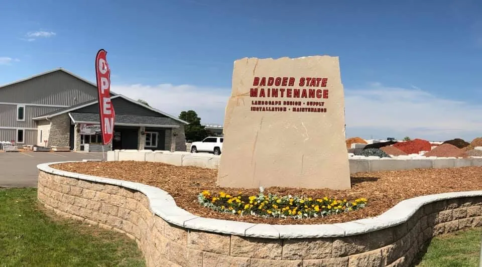 Custom garden landscaping in Milton, WI by Badger State Maintenance