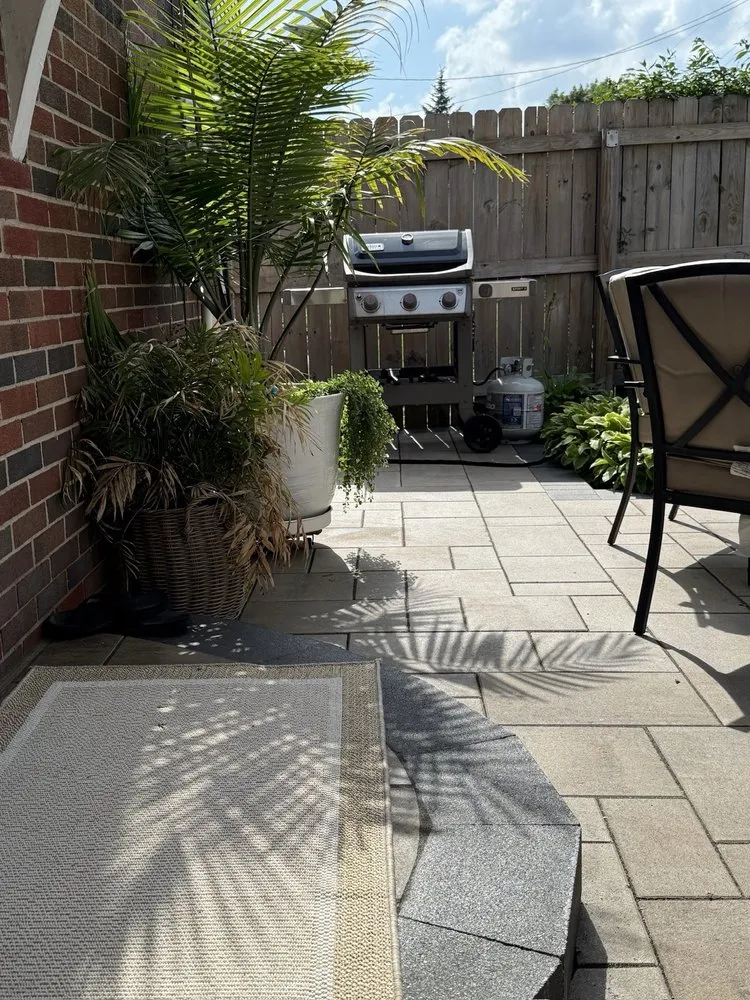 Custom landscape installation with custom design across Eaton, IN - Bailey Hardscape