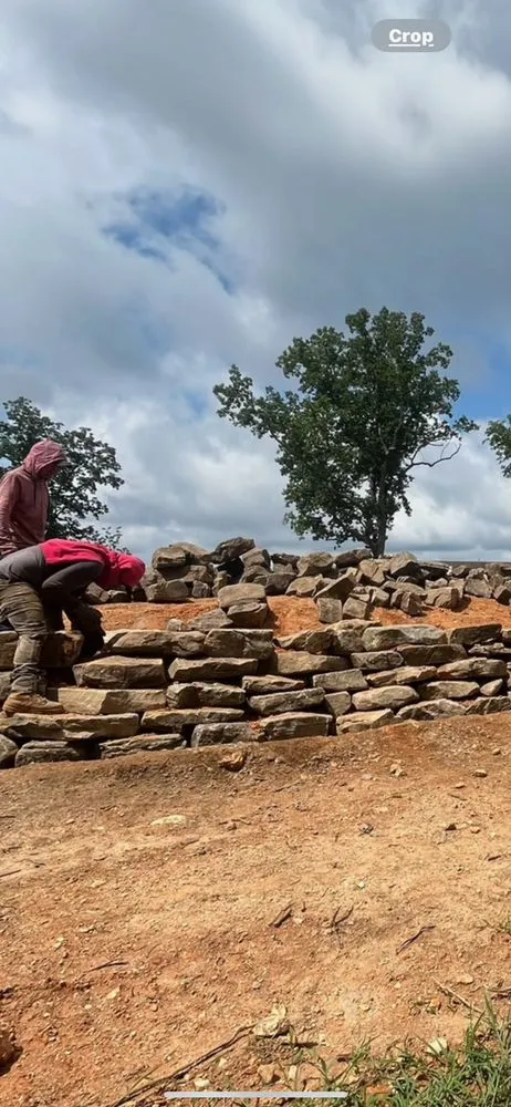 Custom landscape installation in Kimball, TN by Bailey’s Landscaping