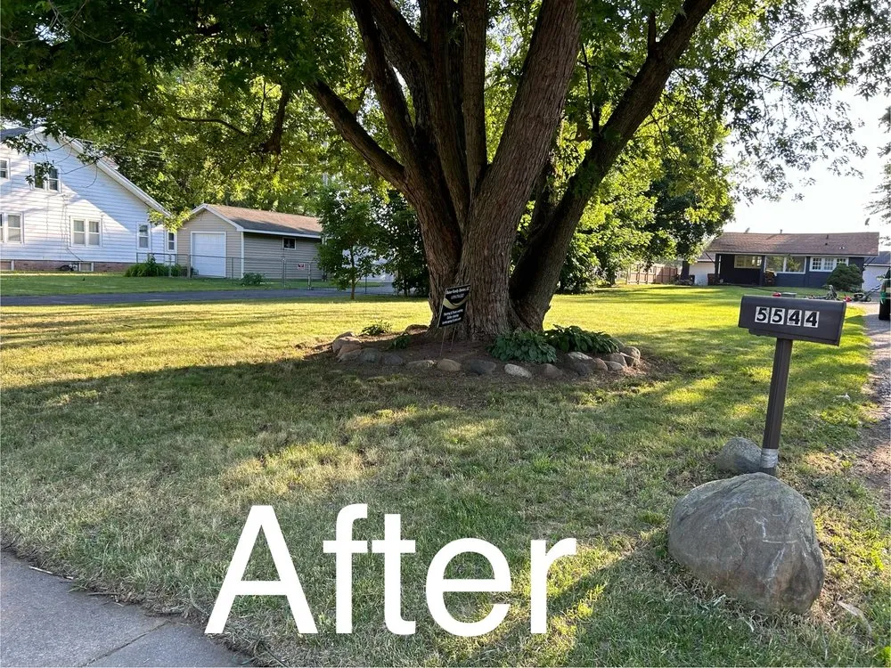 Affordable landscape installation in Machesney Park, IL by Baker Family Xteriors