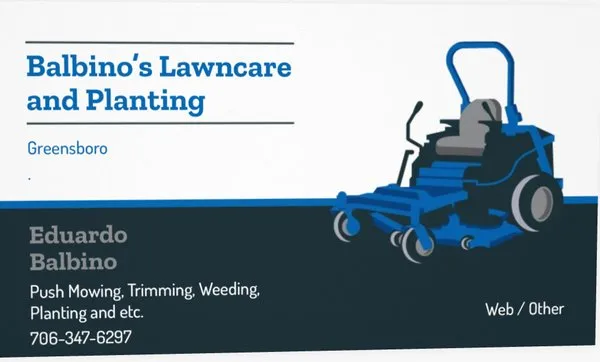 Balbinos Lawncare And Planting Logo