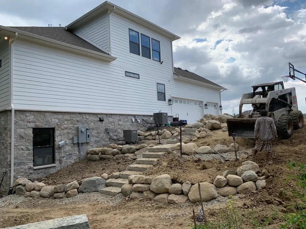 Trusted landscape installation for homes in Anderson, IN by Balderra Construction and Landscaping