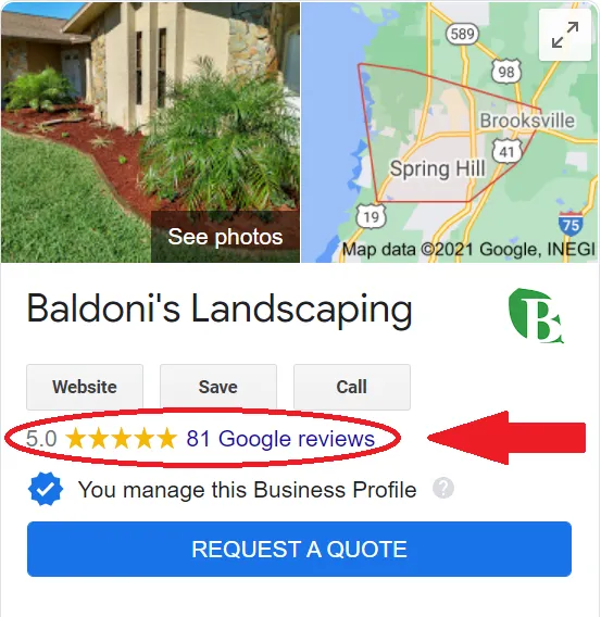Local landscape installation in Spring Hill, FL - Baldoni's Landscaping
