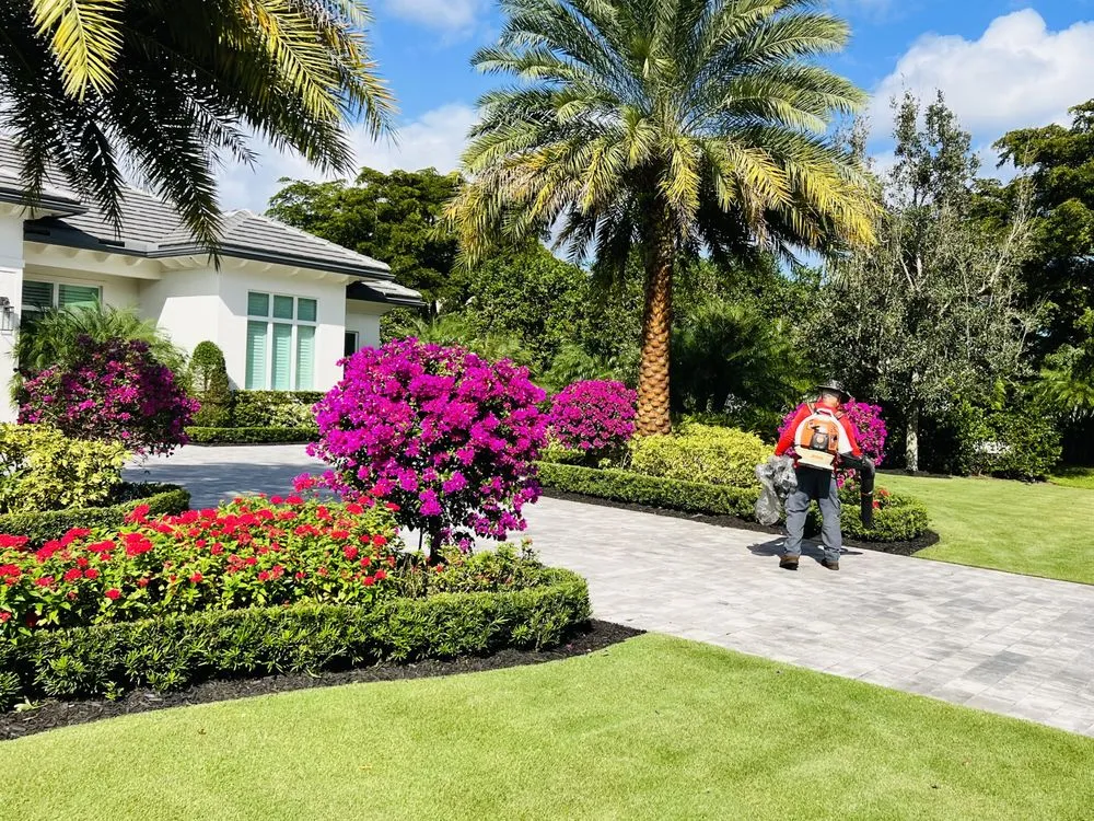 Professional yard maintenance with custom design across Palm Beach Gardens, FL - Barbot Property Maintenance