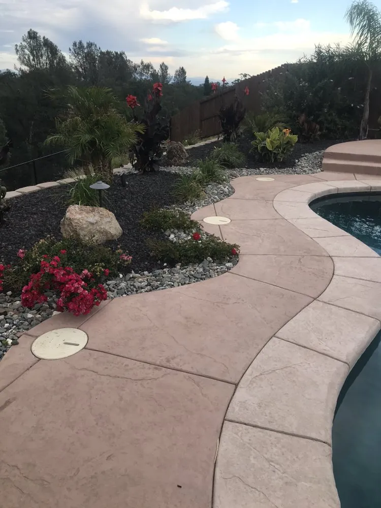 Custom landscape installation in Redding, CA by Bare Essential Lawn