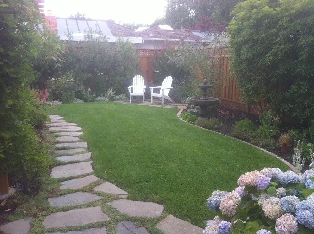 Custom landscape design for year-round maintenance in Cupertino, CA by Barefoot Lawns & Landscaping